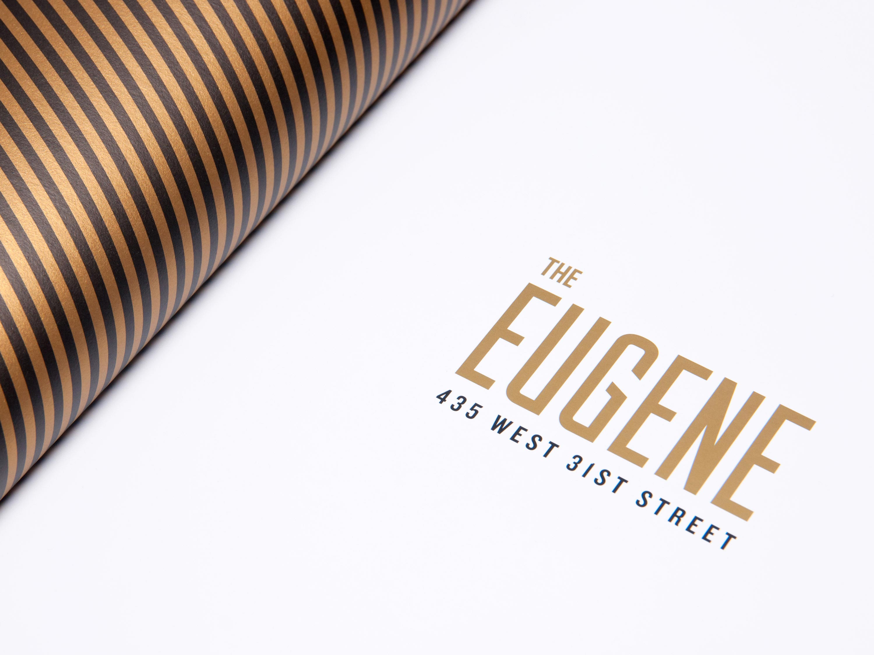 The Eugene New York City Apartment Building Custom Folder Zoom on Logo brand mark