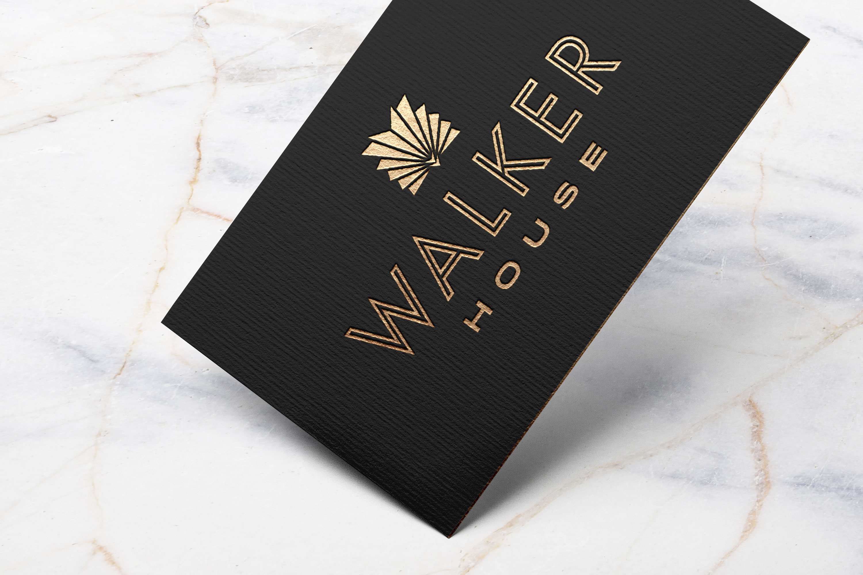 Walker House Custom designed and printed business cards and collateral